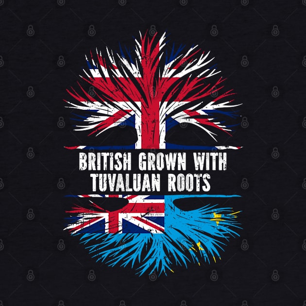 British Grown with Tuvaluan Roots UK Flag England Britain Union Jack by silvercoin